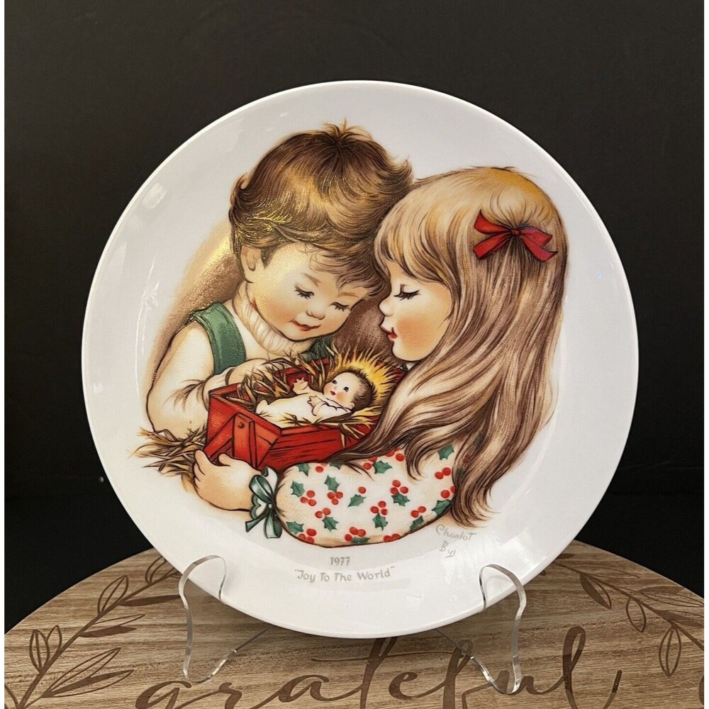 Vintage Joy to the World Goebel Christmas Plate Charlot Byj 1977  W. Germany